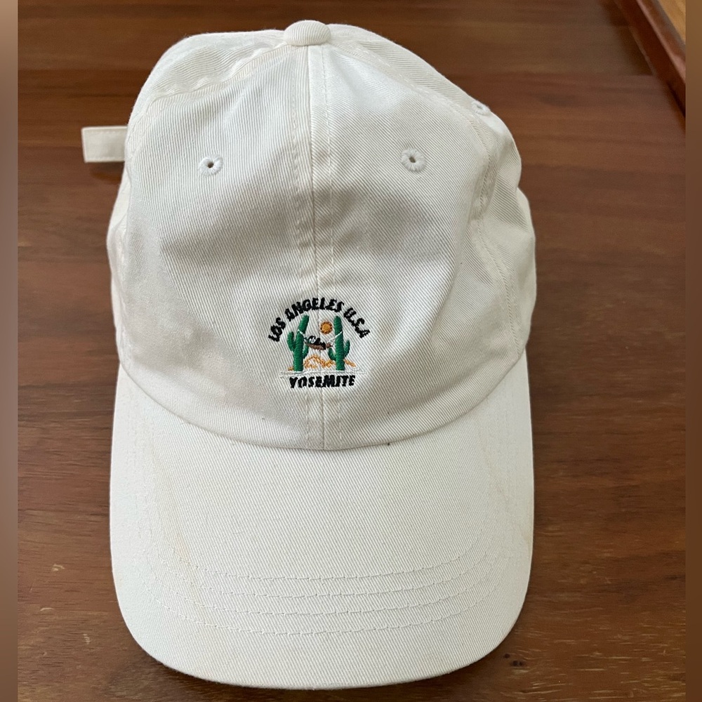 WHOAU Vintage Korean Yosemite Cap Hat - white